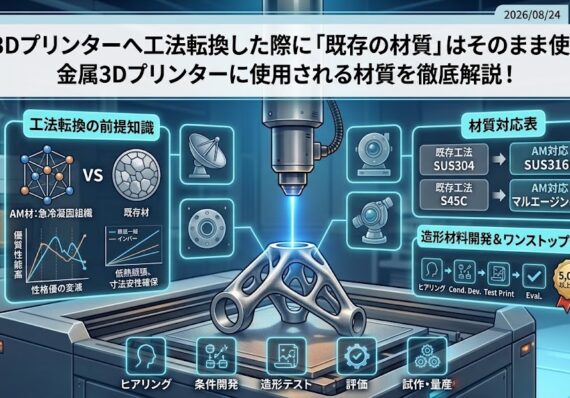 金属3Dプリンターへ工法転換した際に「既存の材質」はそのまま使える？金属3Dプリンターに使用される材質を徹底解説！｜金属3Dプリンタ工法転換ラボ