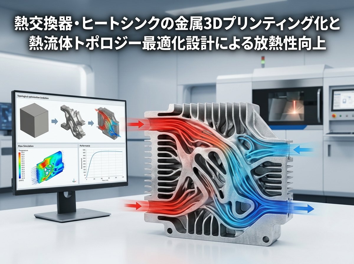 熱交換器・ヒートシンクの金属3Dプリンティング化と熱流体トポロジー最適化設計による放熱性向上｜金属3Dプリンタ工法転換ラボ｜東金属産業株式会社